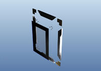 TV cabinet  door aluminium frame profile
