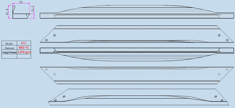 Kitchen cabinet drawer handle